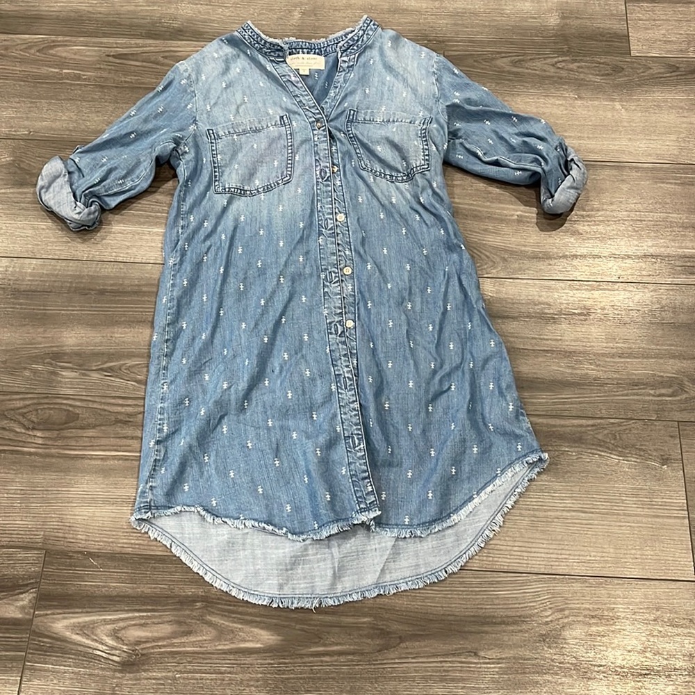 Cloth & Stone Blue Denim Dress
